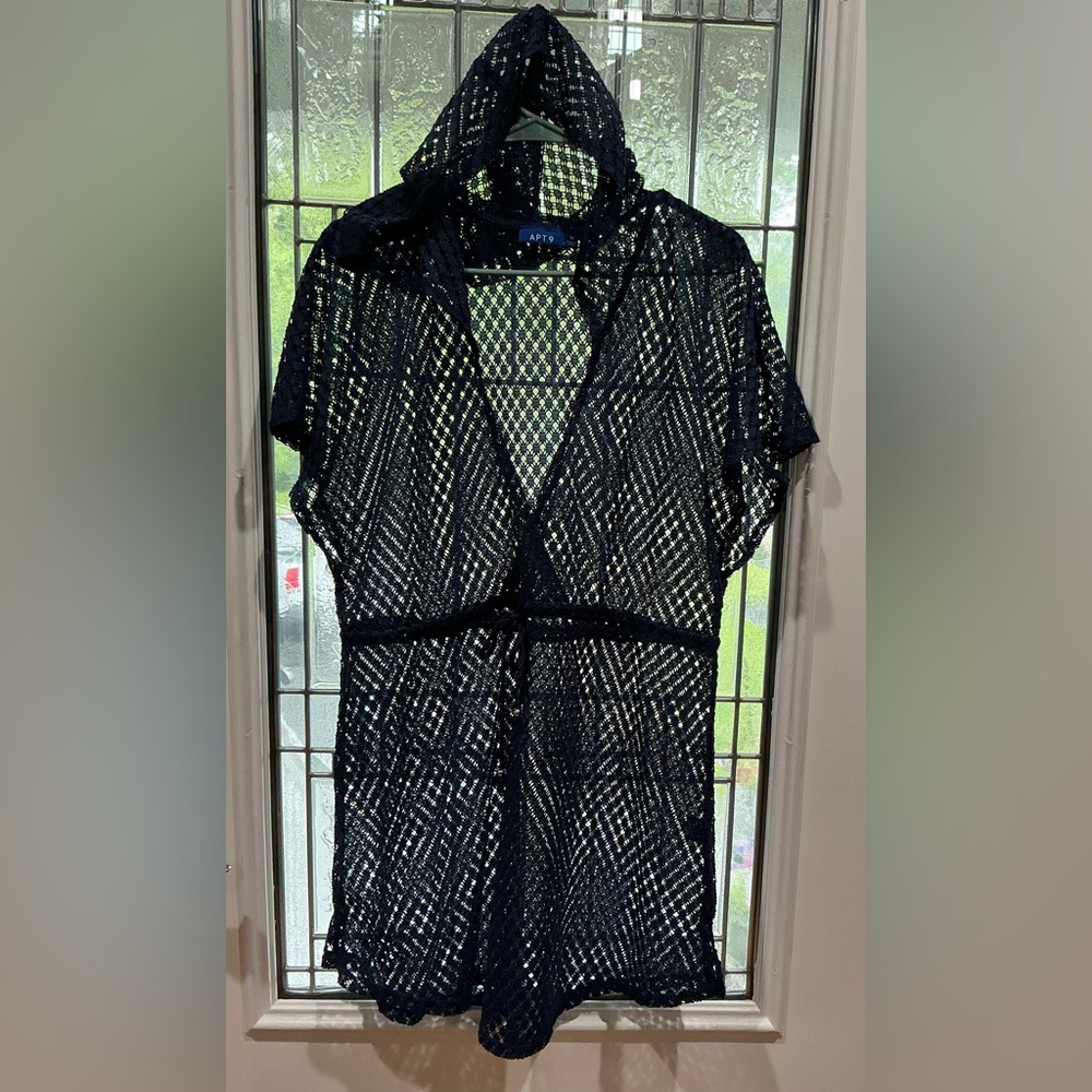 Apt. 9 Navy Lace Cover-Up